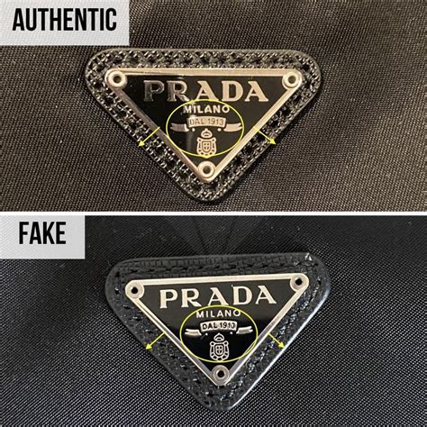 prada lux fake vs real|authentic prada logo.